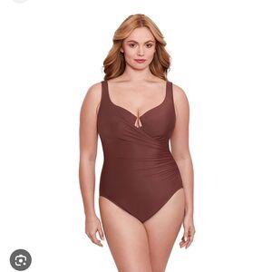 Magicsuit Brown One-piece Swimsuit, 16.